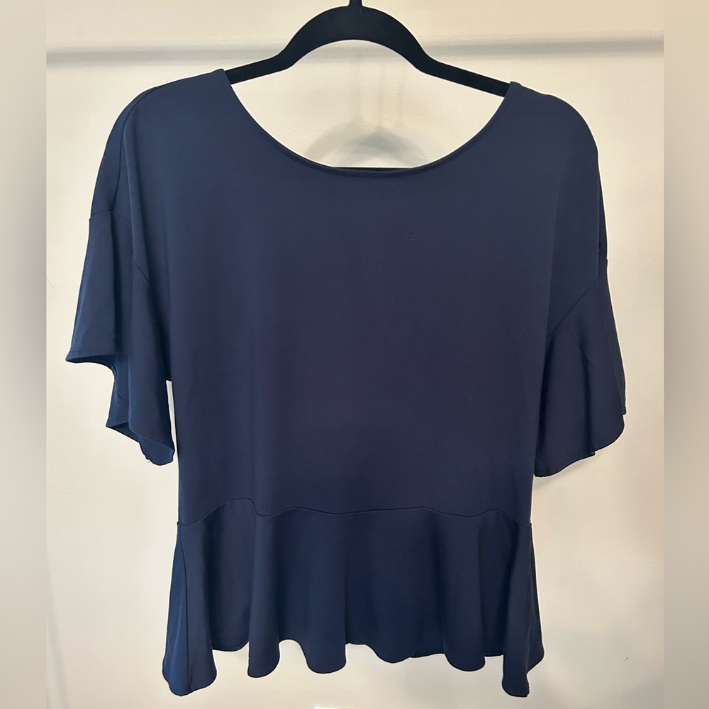Banana Republic Short Flutter Sleeve Peplum Top